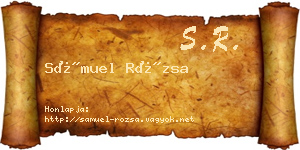 Sámuel Rózsa névjegykártya